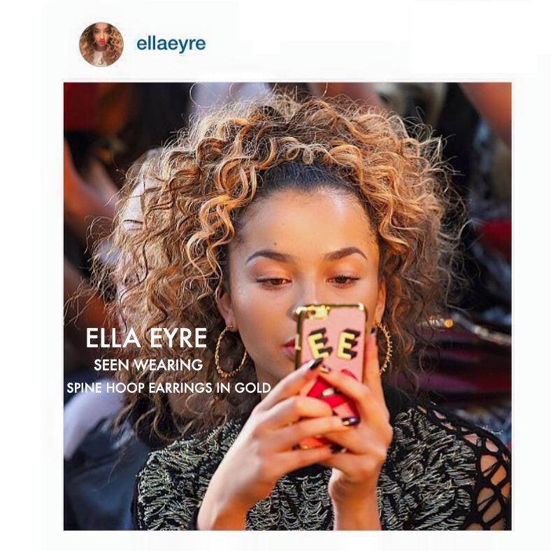 Ella Eyre Wears Lenique Louis' Bestselling Large Gold Hoop Earrings Lenique Louis