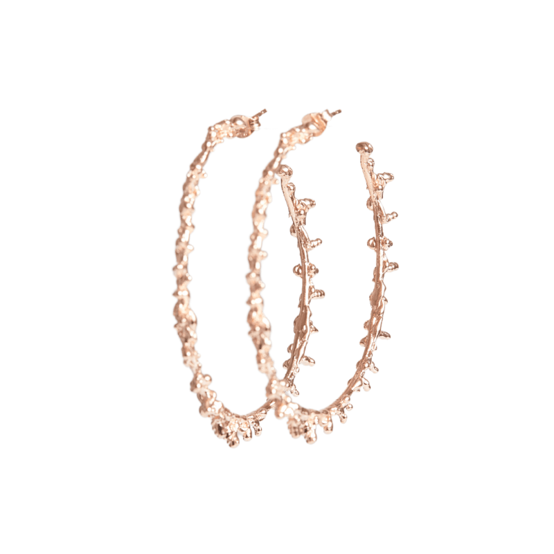 Shop Luxury Rose Gold Hoop Earrings - Lenique Louis UK Large