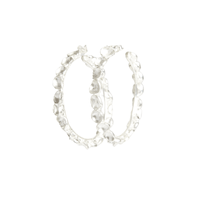 LARGE SILVER POD HOOPS Lenique Louis