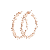 MEDIUM ROSE GOLD SPINE HOOP EARRINGS Lenique Louis
