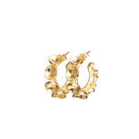 SMALL GOLD PODS HOOPS Lenique Louis