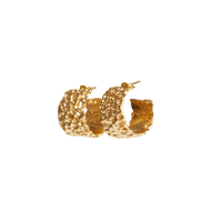 SMALL HAMMERED GOLD HOOPS Lenique Louis