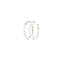 SMALL SPINE SILVER HOOPS Lenique Louis