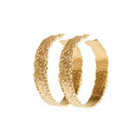 EXTRA LARGE HAMMERED GOLD HOOPS Lenique Louis
