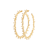 EXTRA LARGE GOLD SPINE HOOPS Lenique Louis