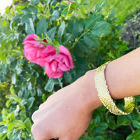 HAMMERED GOLD CUFF Lenique Louis