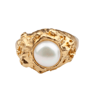 GEM CORAL GOLD RING Lenique Louis
