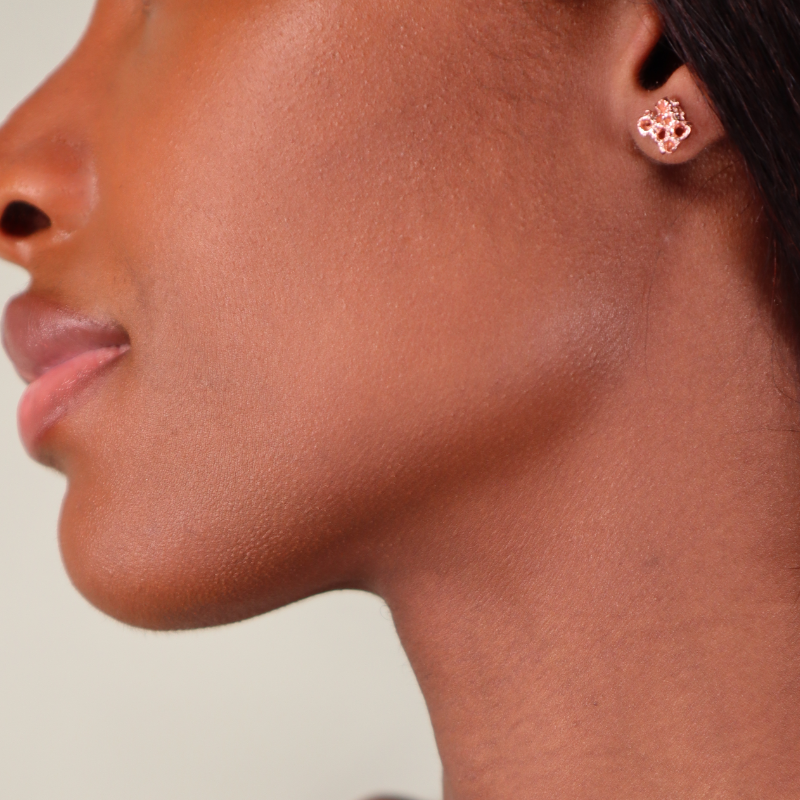 REEF ROSE GOLD STUD EARRINGS Lenique Louis