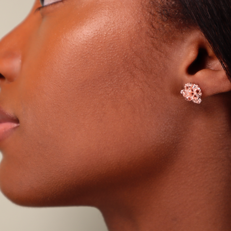 LARGE ROSE GOLD REEF STUD EARRINGS Lenique Louis