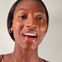 Spine Silver Hoop Huggies Lenique Louis