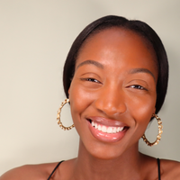 LARGE GOLD POD HOOPS Lenique Louis