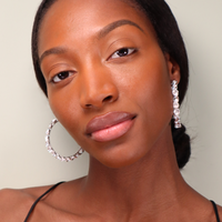 LARGE SILVER POD HOOPS Lenique Louis