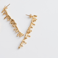 SPINE GOLD TRAIL LONG EARRINGS Lenique Louis