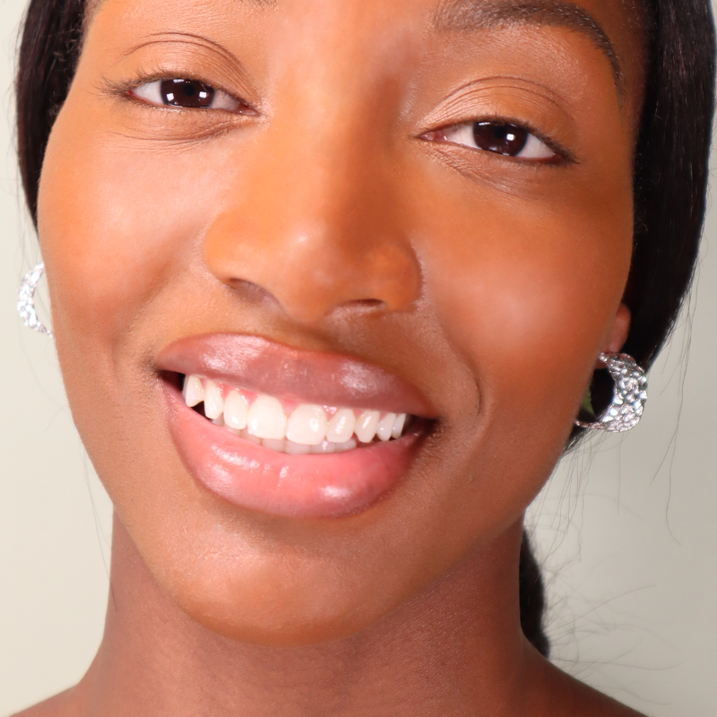 SMALL HAMMERED SILVER HOOPS Lenique Louis