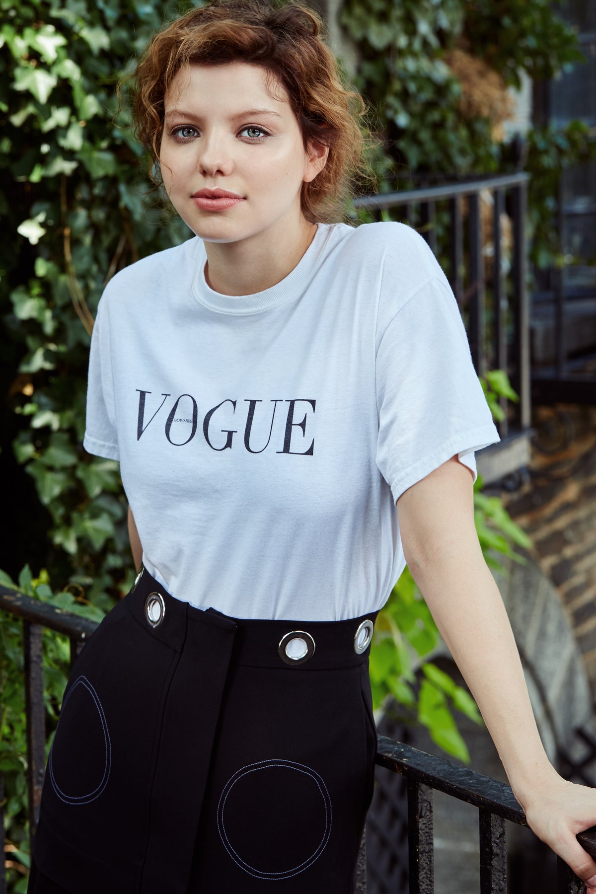 New York Actress Chloe Levine Wearing Lenique Louis Luxury Statement Gold Rings Lenique Louis