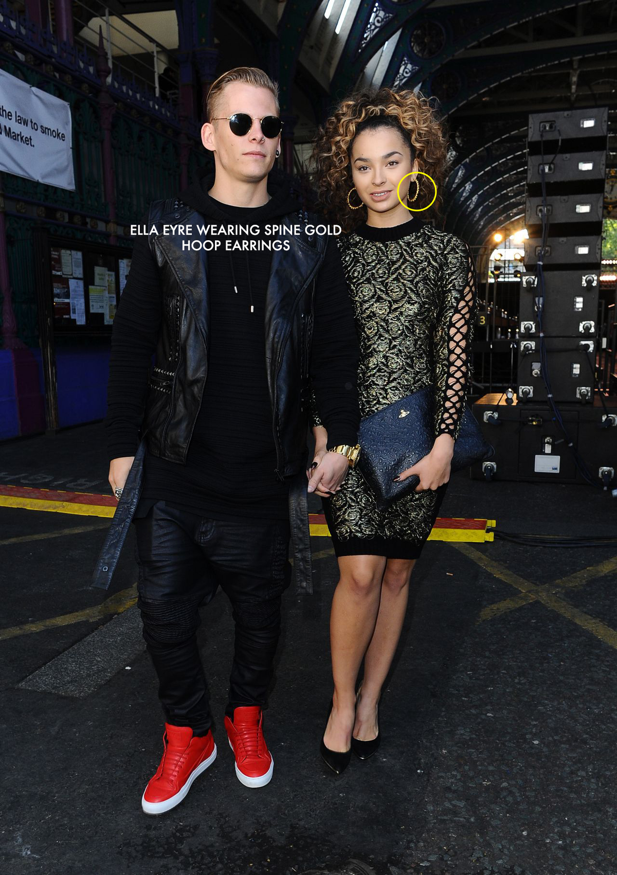 Ella Eyre Wears Lenique Louis Large Gold Hoop Earrings Lenique Louis