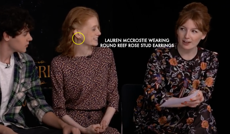Lauren McCrostie Wears Lenique Louis Rose Gold Stud Earrings at YouTube Lenique Louis