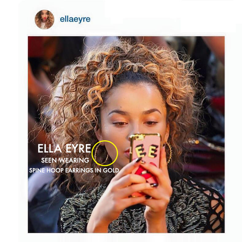 Ella Eyre Wears Bestselling Large Gold Hoop Earrings by Lenique Louis Lenique Louis