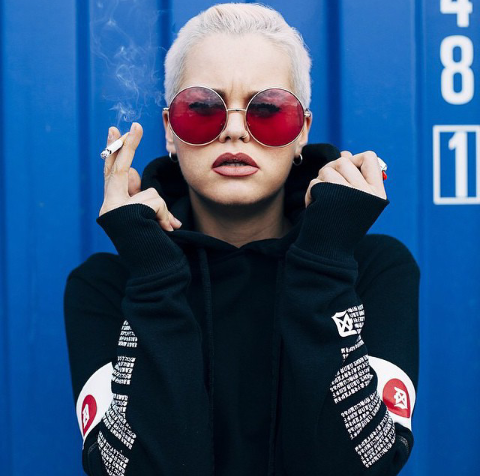 Etta Bond Wearing Bestselling Gold Statement Rings, Reef & Eclipse Lenique Louis