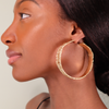 Hammered Large Gold Hoops Lenique Louis 