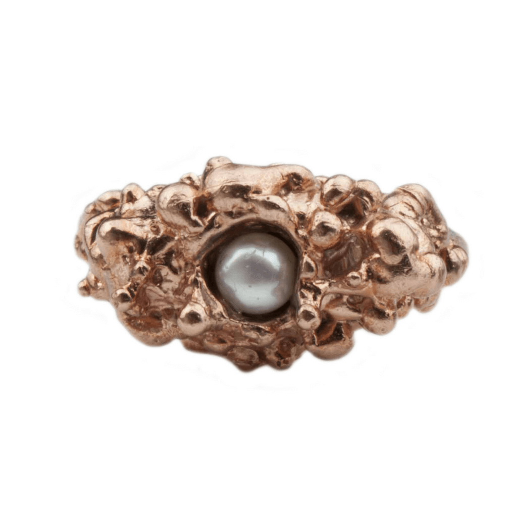 SINGLE PEARL SPINE ROSE RING Lenique Louis