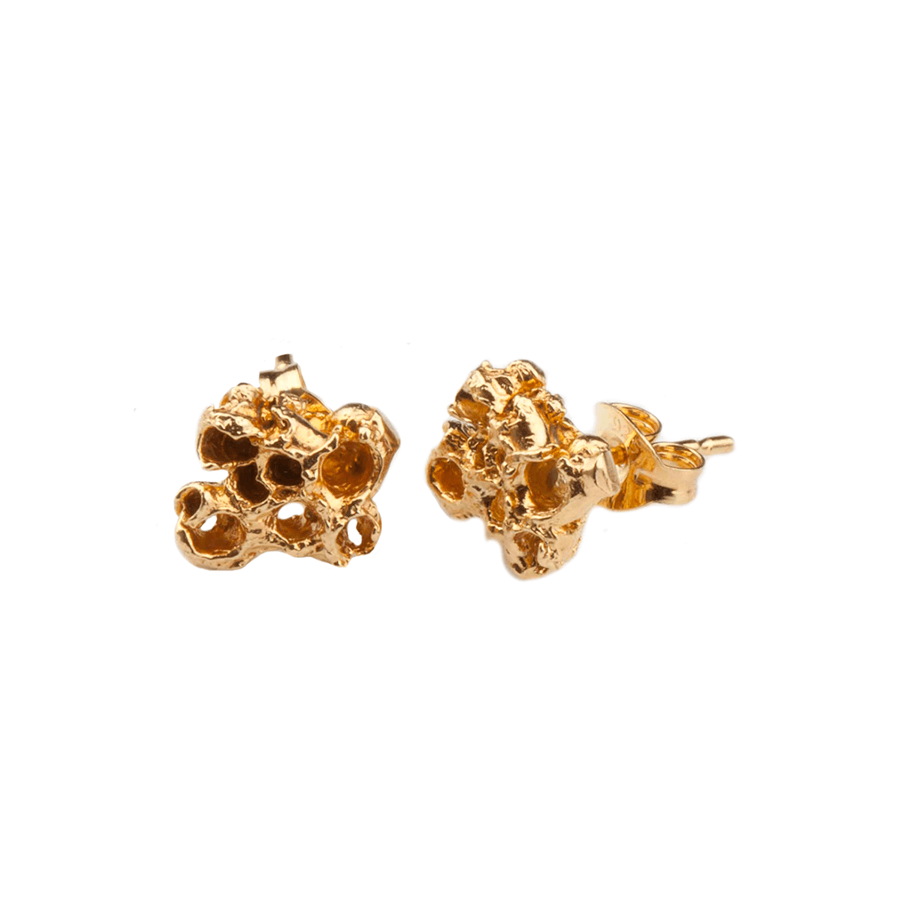 SMALL REEF GOLD STUD EARRINGS Lenique Louis