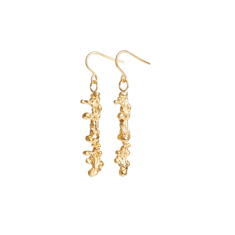 SPINE DROP GOLD EARRINGS Lenique Louis