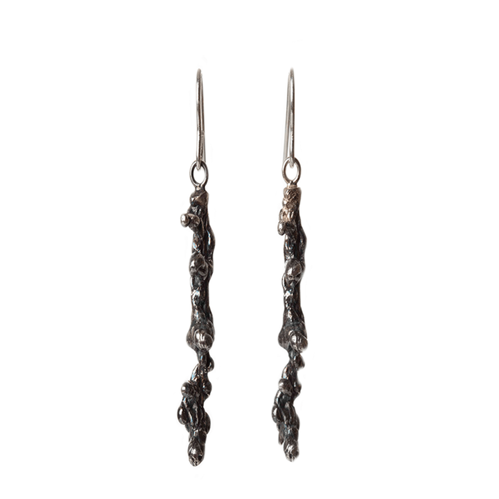 SPINE DROP OXIDISED EARRINGS Lenique Louis