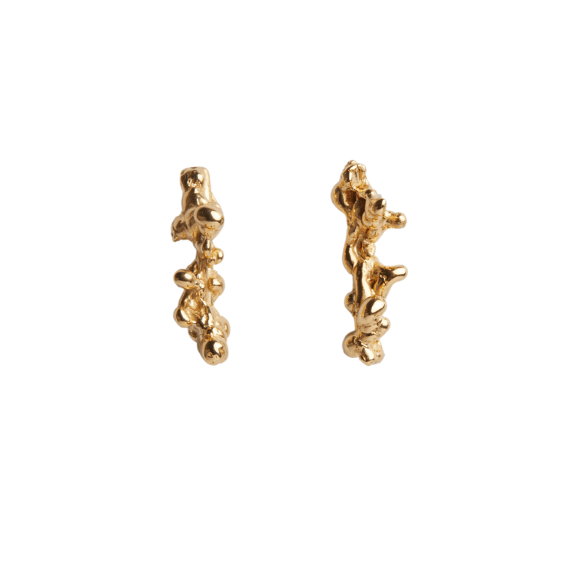 SPINE GOLD STUD EARRINGS Lenique Louis