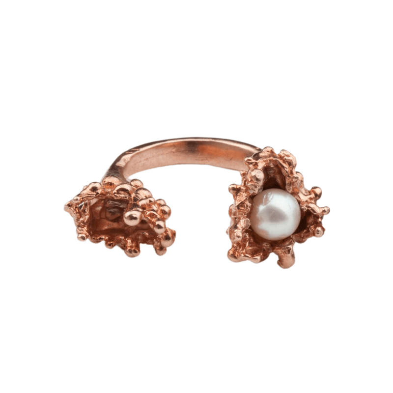 SPINE PEARL ROSE GOLD RING Lenique Louis