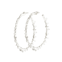 FAIRMINED SOLID WHITE GOLD LARGE SPINE HOOPS Lenique Louis