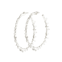 FAIRMINED SOLID WHITE GOLD LARGE SPINE HOOPS Lenique Louis