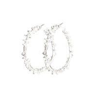 FAIRMINED SOLID WHITE GOLD MEDIUM SPINE HOOPS Lenique Louis