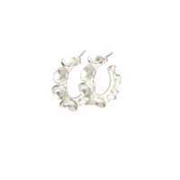 FAIRMINED SOLID WHITE GOLD SMALL PODS HOOPS Lenique Louis