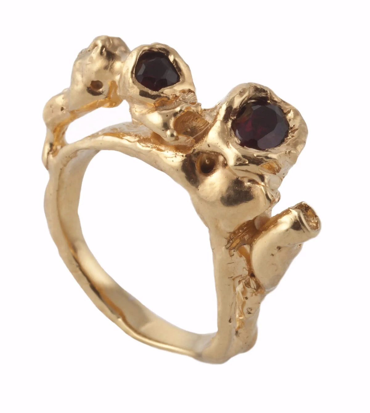 Garnet Potter Gold Ring Lenique Louis