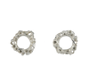 Round Reef Silver Stud Earrings Lenique Louis